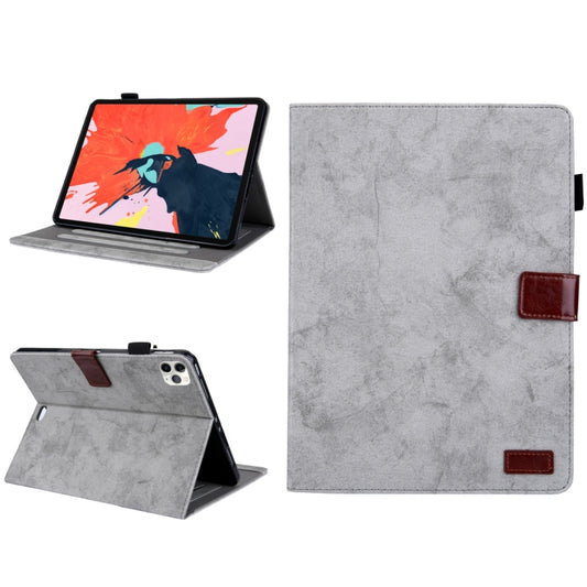 For iPad Pro 11 (2020) & (2018) Marble Style Cloth Texture Tablet PC Protective Leather Case with Bracket & Card Slot & Photo Holder(Gray) - iPad Pro 11 (2018) Cases by buy2fix | Online Shopping UK | buy2fix