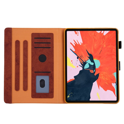 For iPad Pro 11 (2020) & (2018) Marble Style Cloth Texture Tablet PC Protective Leather Case with Bracket & Card Slot & Photo Holder(Brown) - iPad Pro 11 (2018) Cases by buy2fix | Online Shopping UK | buy2fix