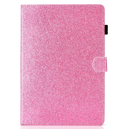 For iPad Pro 11 inch 2020 Glitter Left and Right Flat Leather Tablet Case with Sleep Function & Card Slot & Buckle Anti-skid Strip and Bracket(Pink) - iPad Pro 11 (2020) Cases by buy2fix | Online Shopping UK | buy2fix