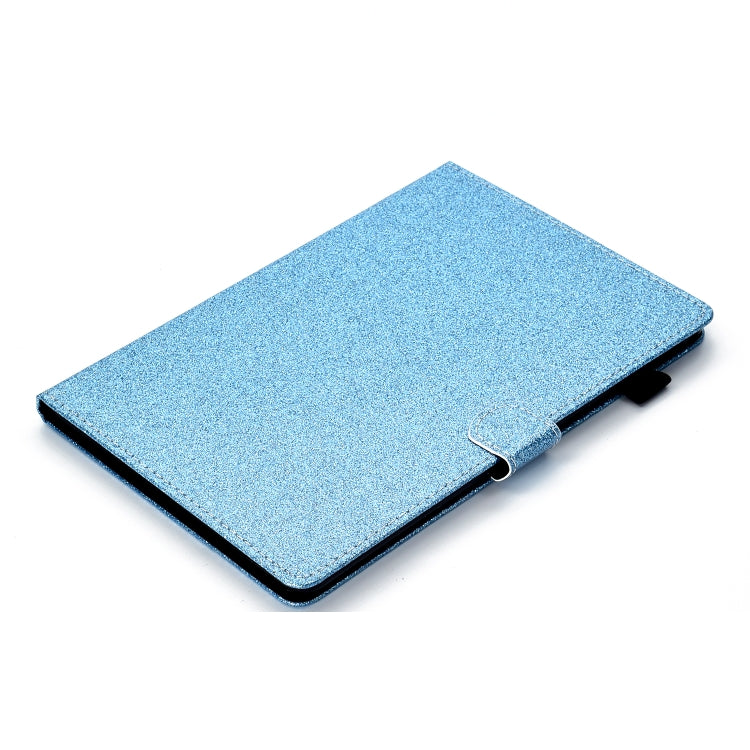 For iPad Pro 11 inch 2020 Glitter Left and Right Flat Leather Tablet Case with Sleep Function & Card Slot & Buckle Anti-skid Strip and Bracket(Blue) - iPad Pro 11 (2020) Cases by buy2fix | Online Shopping UK | buy2fix