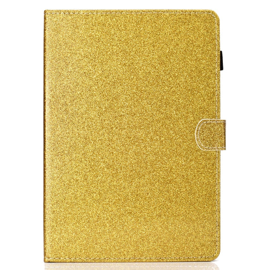For iPad Pro 11 inch 2020 Glitter Left and Right Flat Leather Tablet Case with Sleep Function & Card Slot & Buckle Anti-skid Strip and Bracket(Golden) - iPad Pro 11 (2020) Cases by buy2fix | Online Shopping UK | buy2fix