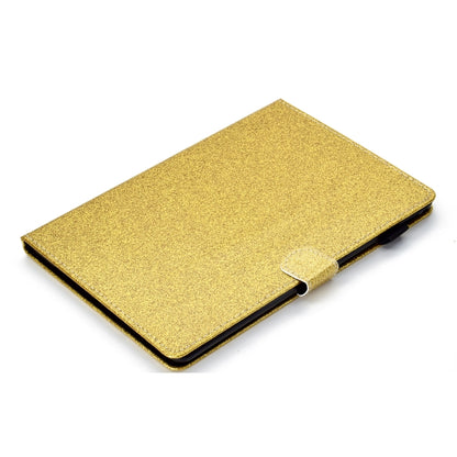 For iPad Pro 11 inch 2020 Glitter Left and Right Flat Leather Tablet Case with Sleep Function & Card Slot & Buckle Anti-skid Strip and Bracket(Golden) - iPad Pro 11 (2020) Cases by buy2fix | Online Shopping UK | buy2fix
