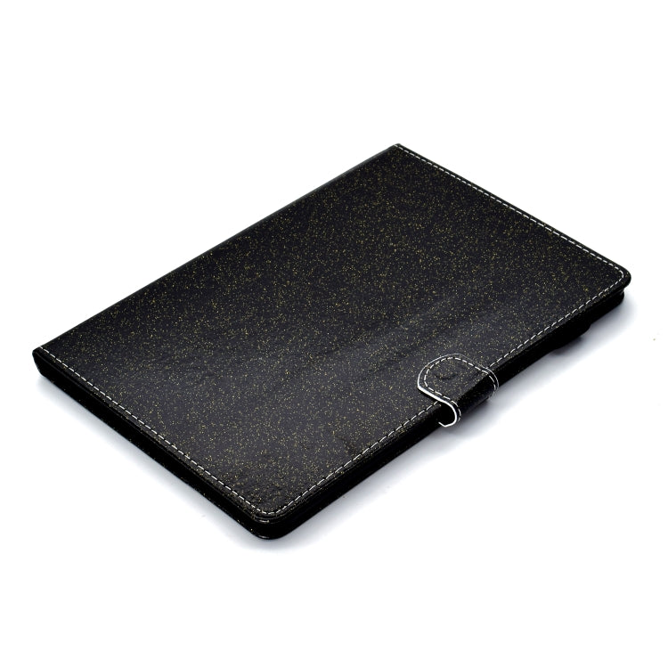 For iPad Pro 11 inch 2020 Glitter Left and Right Flat Leather Tablet Case with Sleep Function & Card Slot & Buckle Anti-skid Strip and Bracket(Black) - iPad Pro 11 (2020) Cases by buy2fix | Online Shopping UK | buy2fix