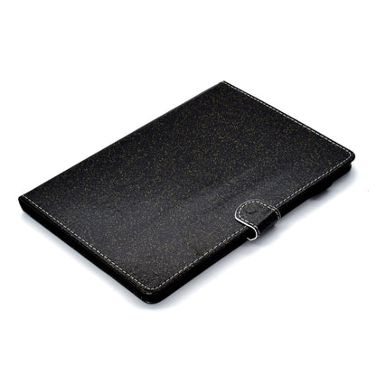For iPad Pro 11 inch 2020 Glitter Left and Right Flat Leather Tablet Case with Sleep Function & Card Slot & Buckle Anti-skid Strip and Bracket(Black) - iPad Pro 11 (2020) Cases by buy2fix | Online Shopping UK | buy2fix