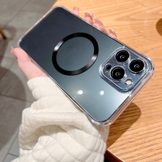 For iPhone 14 Plus Frameless Glass CD MagSafe Case (Black) by buy2fix