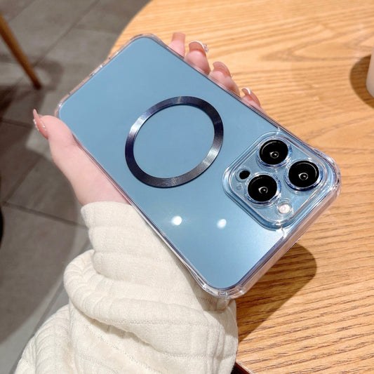 For iPhone 14 Pro Max Frameless Glass CD MagSafe Case (Sierra Blue) by buy2fix