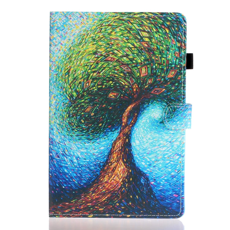 For iPad Pro 11 inch 2020 Painted Left and Right Flat Leather Tablet Case with Sleep Function & Card Slot & Buckle Anti-skid Strip and Bracket(Abstract Tree) - iPad Pro 11 (2020) Cases by buy2fix | Online Shopping UK | buy2fix