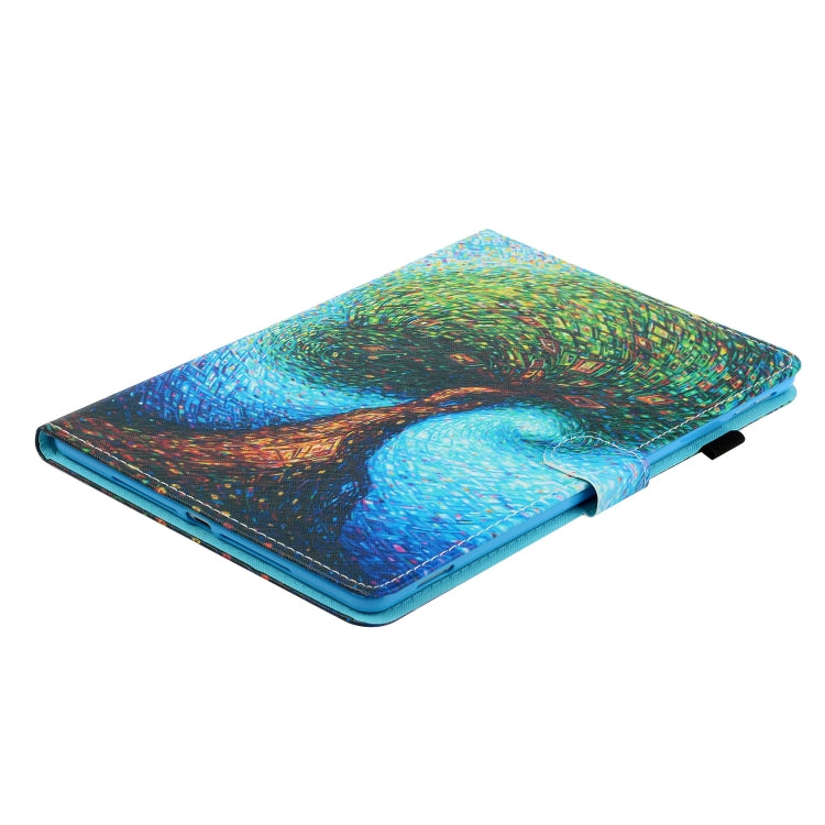 For iPad Pro 11 inch 2020 Painted Left and Right Flat Leather Tablet Case with Sleep Function & Card Slot & Buckle Anti-skid Strip and Bracket(Abstract Tree) - iPad Pro 11 (2020) Cases by buy2fix | Online Shopping UK | buy2fix