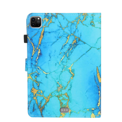 For iPad Pro 11 inch 2020 Painted Left and Right Flat Leather Tablet Case with Sleep Function & Card Slot & Buckle Anti-skid Strip and Bracket(Gold Plated Marble) - iPad Pro 11 (2020) Cases by buy2fix | Online Shopping UK | buy2fix