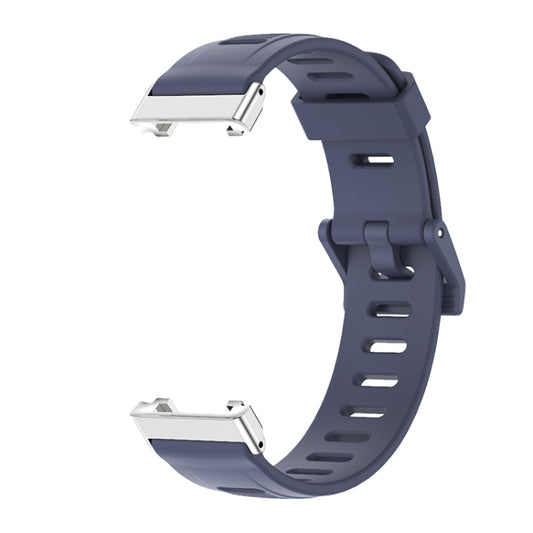 For Xiaomi Mi Band 7 Pro Mijobs Flat Hole TPU Watch Band(Blue Silver) by MIJOBS
