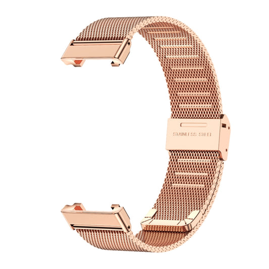 For Xiaomi Mi Band 7 Pro Mijobs Milan Buckle Stainless Steel Watch Band(Rose Gold) by MIJOBS