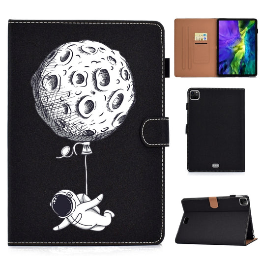 For iPad Pro 11 inch 2020 Sewing Thread Left and Right Painted Plate with Sleep Function & Pen Cover & Anti-skid strip & Bracket(Starman) - iPad Pro 11 (2020) Cases by buy2fix | Online Shopping UK | buy2fix