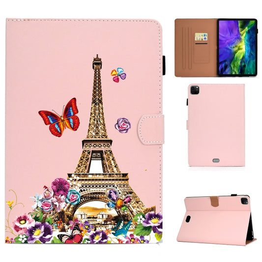 For iPad Pro 11 inch 2020 Sewing Thread Left and Right Painted Plate with Sleep Function & Pen Cover & Anti-skid strip & Bracket(Iron Tower) - iPad Pro 11 (2020) Cases by buy2fix | Online Shopping UK | buy2fix