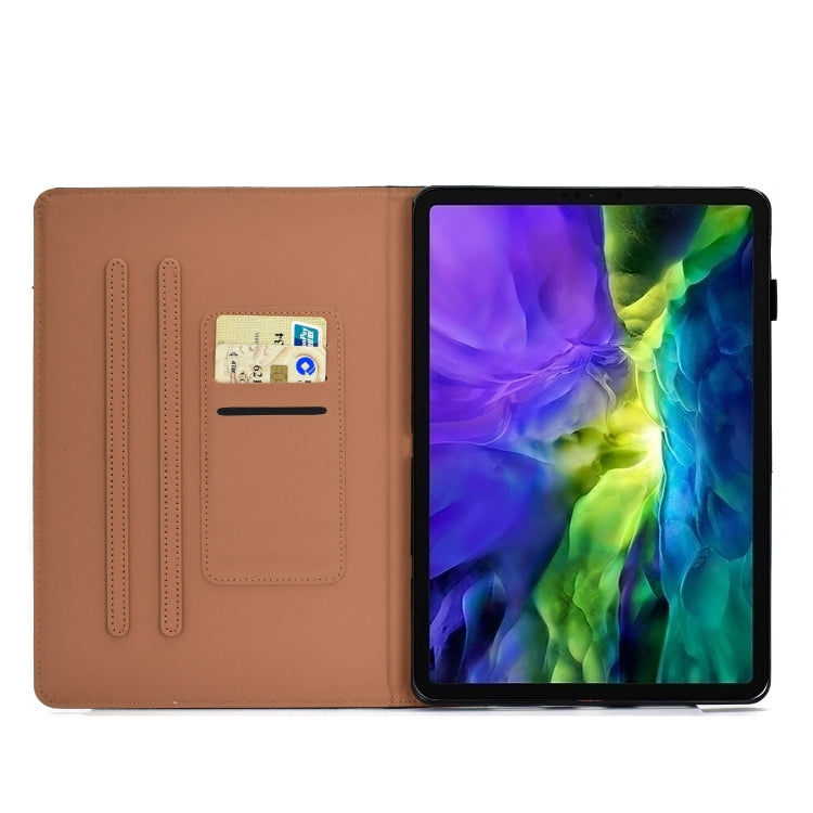 For iPad Pro 11 inch 2020 Sewing Thread Left and Right Painted Plate with Sleep Function & Pen Cover & Anti-skid strip & Bracket(Iron Tower) - iPad Pro 11 (2020) Cases by buy2fix | Online Shopping UK | buy2fix