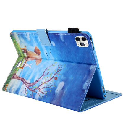 For iPad Pro 11 (2020) & (2018) Painted Pattern Tablet PC Protective Leather Case with Bracket & Card Slot & Photo Holder(Elephant Rabbit) - iPad Pro 11 (2018) Cases by buy2fix | Online Shopping UK | buy2fix