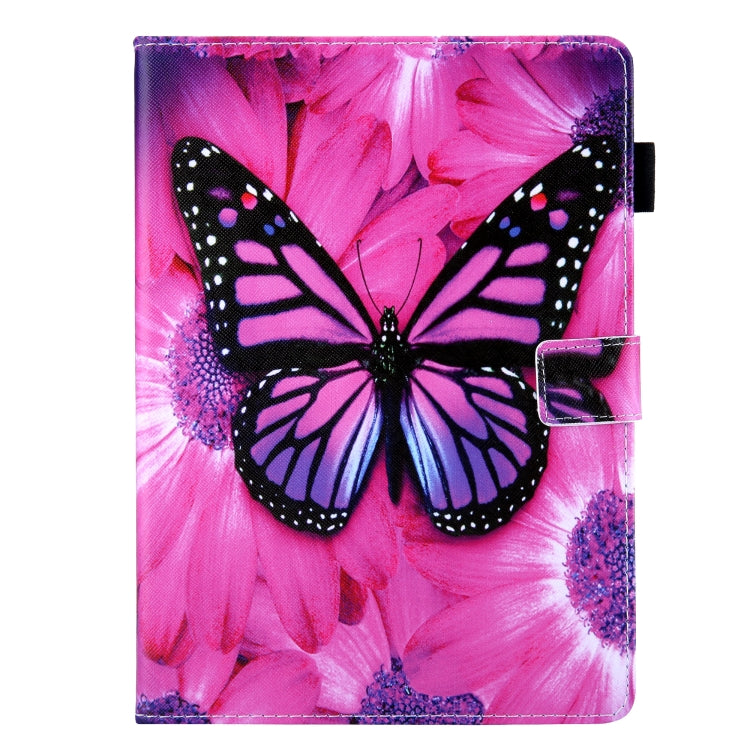 For iPad Pro 11 (2020) & (2018) Painted Pattern Tablet PC Protective Leather Case with Bracket & Card Slot & Photo Holder(Red Flower Pink Butterfly) - iPad Pro 11 (2018) Cases by buy2fix | Online Shopping UK | buy2fix