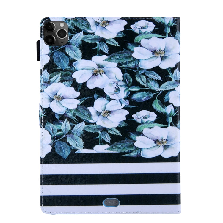 For iPad Pro 11 (2020) & (2018) Painted Pattern Tablet PC Protective Leather Case with Bracket & Card Slot & Photo Holder(Pear Flower) - iPad Pro 11 (2018) Cases by buy2fix | Online Shopping UK | buy2fix
