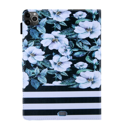 For iPad Pro 11 (2020) & (2018) Painted Pattern Tablet PC Protective Leather Case with Bracket & Card Slot & Photo Holder(Pear Flower) - iPad Pro 11 (2018) Cases by buy2fix | Online Shopping UK | buy2fix