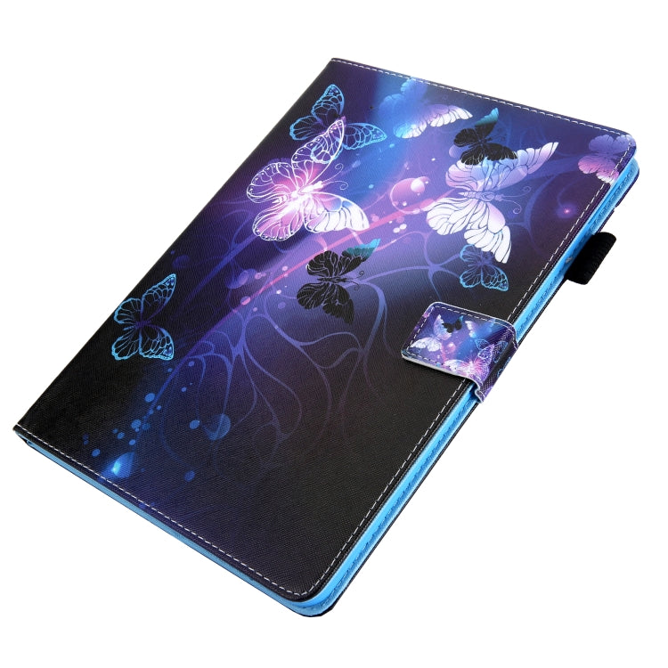 For iPad Pro 11 (2020) & (2018) Painted Pattern Tablet PC Protective Leather Case with Bracket & Card Slot & Photo Holder(Purple Butterfly) - iPad Pro 11 (2018) Cases by buy2fix | Online Shopping UK | buy2fix