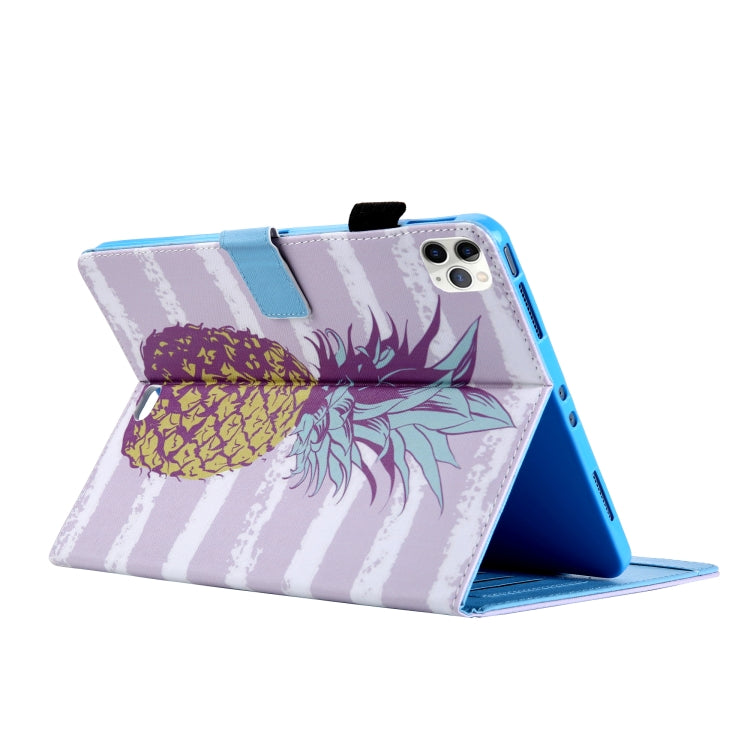 For iPad Pro 11 (2020) & (2018) Painted Pattern Tablet PC Protective Leather Case with Bracket & Card Slot & Photo Holder(Golden Pineapple) - iPad Pro 11 (2018) Cases by buy2fix | Online Shopping UK | buy2fix