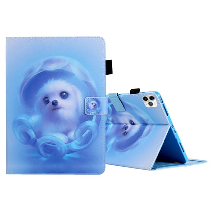 For iPad Pro 11 (2020) & (2018) Painted Pattern Tablet PC Protective Leather Case with Bracket & Card Slot & Photo Holder(Blue Background Puppy) - iPad Pro 11 (2018) Cases by buy2fix | Online Shopping UK | buy2fix