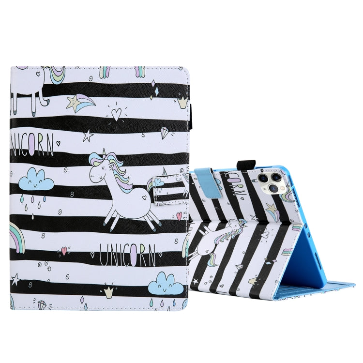 For iPad Pro 11 (2020) & (2018) Painted Pattern Tablet PC Protective Leather Case with Bracket & Card Slot & Photo Holder(Unicorn) - iPad Pro 11 (2018) Cases by buy2fix | Online Shopping UK | buy2fix