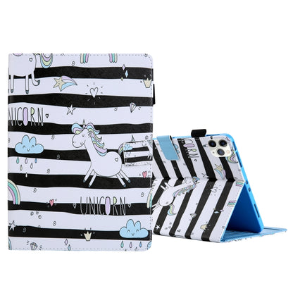 For iPad Pro 11 (2020) & (2018) Painted Pattern Tablet PC Protective Leather Case with Bracket & Card Slot & Photo Holder(Unicorn) - iPad Pro 11 (2018) Cases by buy2fix | Online Shopping UK | buy2fix