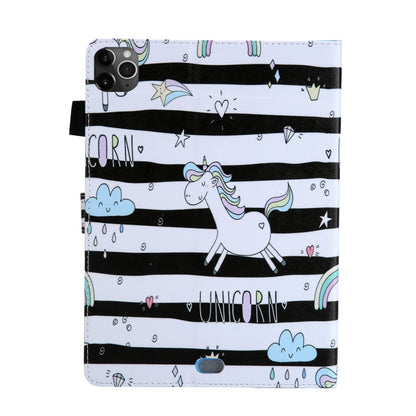 For iPad Pro 11 (2020) & (2018) Painted Pattern Tablet PC Protective Leather Case with Bracket & Card Slot & Photo Holder(Unicorn) - iPad Pro 11 (2018) Cases by buy2fix | Online Shopping UK | buy2fix