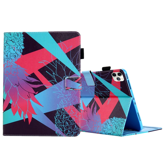 For iPad Pro 11 (2020) & (2018) Painted Pattern Tablet PC Protective Leather Case with Bracket & Card Slot & Photo Holder(Flaunt Pineapple) - iPad Pro 11 (2018) Cases by buy2fix | Online Shopping UK | buy2fix