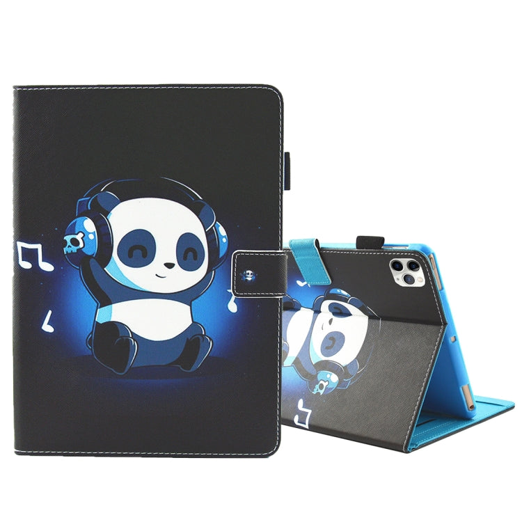 For iPad Pro 11 (2020) & (2018) Painted Pattern Tablet PC Protective Leather Case with Bracket & Card Slot & Photo Holder(Music Panda) - iPad Pro 11 (2018) Cases by buy2fix | Online Shopping UK | buy2fix