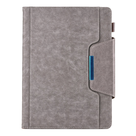 For iPad Pro 11 (2020) & (2018) Big Metal Button Business Tablet PC Protective Leather Case with Bracket & Card Slot & Photo Holder & Wallet(Gray) - iPad Pro 11 (2018) Cases by buy2fix | Online Shopping UK | buy2fix