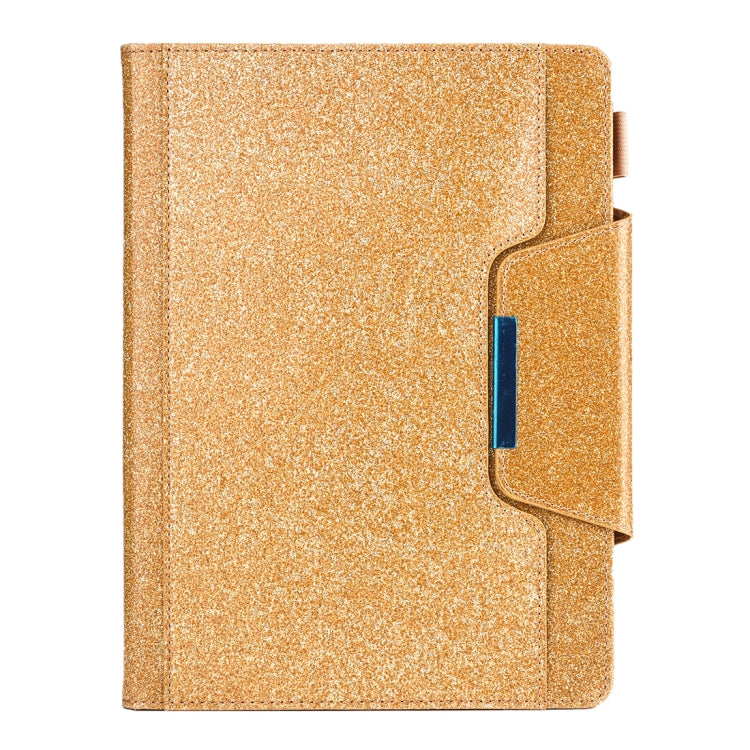 For iPad Pro 11 (2020) & (2018) Big Metal Button Business Tablet PC Protective Leather Case with Bracket & Card Slot & Photo Holder & Wallet(Gold) - iPad Pro 11 (2018) Cases by buy2fix | Online Shopping UK | buy2fix