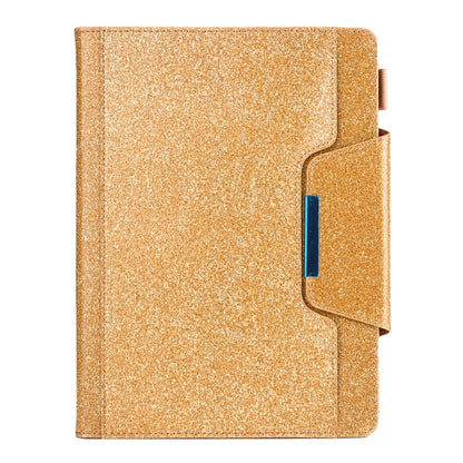 For iPad Pro 11 (2020) & (2018) Big Metal Button Business Tablet PC Protective Leather Case with Bracket & Card Slot & Photo Holder & Wallet(Gold) - iPad Pro 11 (2018) Cases by buy2fix | Online Shopping UK | buy2fix