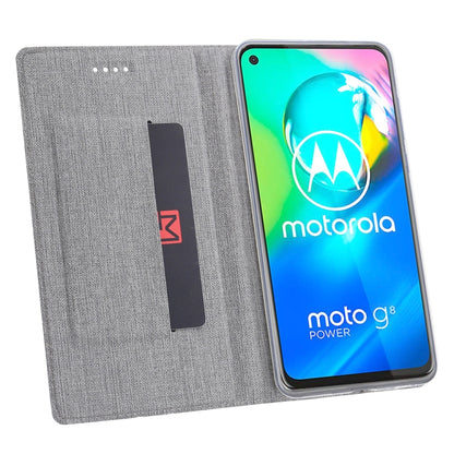 For Motorola Moto G8 Power ViLi Shockproof TPU + PU Horizontal Flip Protective Case with Card Slot & Holder(Black) - Motorola Cases by ViLi | Online Shopping UK | buy2fix