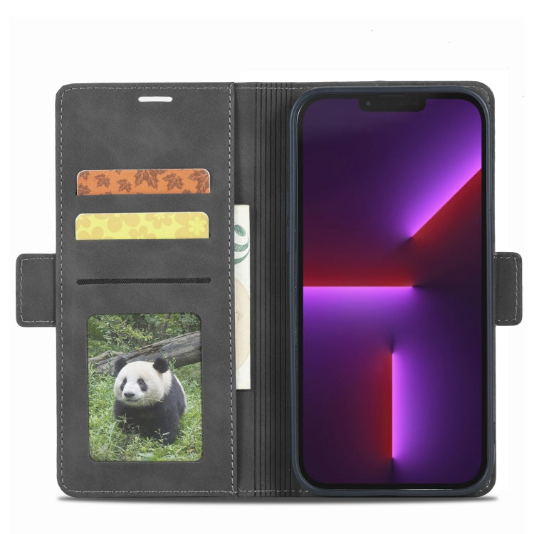 For iPhone 14 Plus Forwenw Dual-side Buckle Leather Phone Case (Black) - iPhone 14 Plus Cases by Forwenw | Online Shopping UK | buy2fix