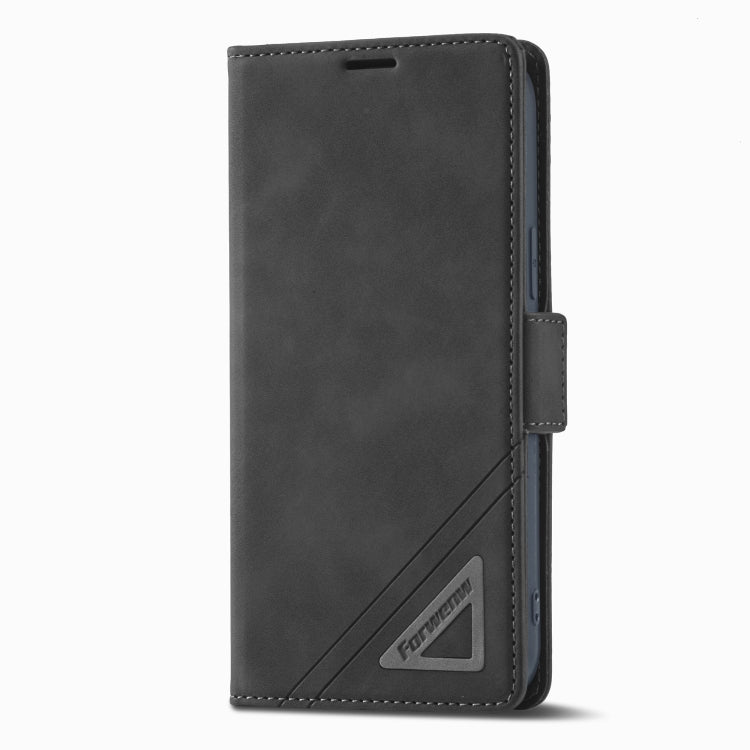 For iPhone 13 Forwenw Dual-side Buckle Leather Phone Case(Black) - iPhone 13 Cases by Forwenw | Online Shopping UK | buy2fix