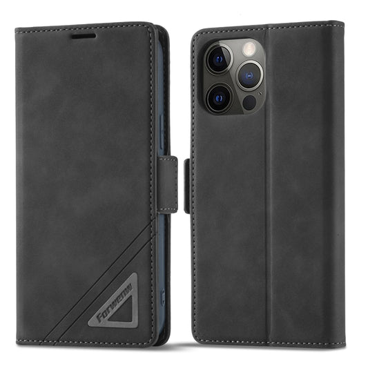 For iPhone 13 Pro Forwenw Dual-side Buckle Leather Phone Case (Black) - iPhone 13 Pro Cases by Forwenw | Online Shopping UK | buy2fix