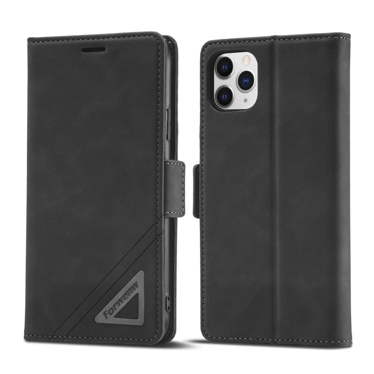 For iPhone 11 Pro Forwenw Dual-side Buckle Leather Phone Case (Black) - iPhone 11 Pro Cases by Forwenw | Online Shopping UK | buy2fix