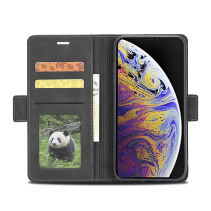 For iPhone X / XS Forwenw Dual-side Buckle Leather Phone Case(Black) - More iPhone Cases by Forwenw | Online Shopping UK | buy2fix