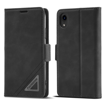 For iPhone XR Forwenw Dual-side Buckle Leather Phone Case(Black) - More iPhone Cases by Forwenw | Online Shopping UK | buy2fix