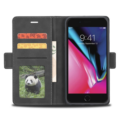 For iPhone SE 2022 / SE 2020 / 8 / 7 Forwenw Dual-side Buckle Leather Phone Case(Black) - iPhone SE 2022 / 2020 / 8 / 7 Cases by Forwenw | Online Shopping UK | buy2fix