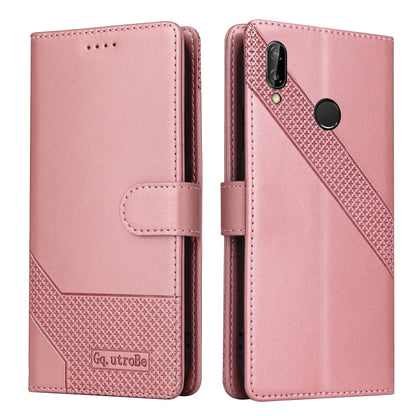 For Huawei P20 Lite GQUTROBE Skin Feel Magnetic Leather Phone Case(Rose Gold) - Huawei Cases by GQUTROBE | Online Shopping UK | buy2fix