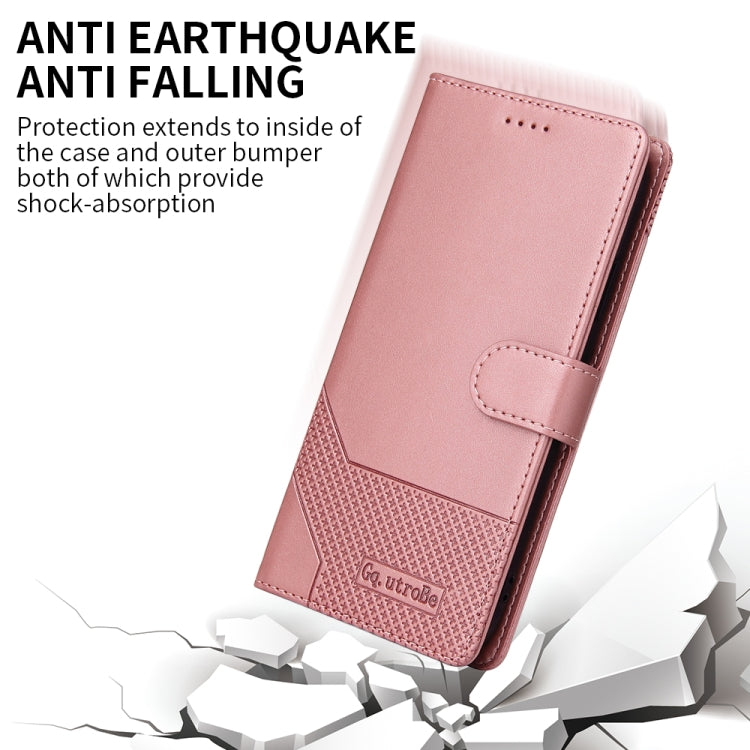 For Huawei P30 Lite GQUTROBE Skin Feel Magnetic Leather Phone Case(Rose Gold) - Huawei Cases by GQUTROBE | Online Shopping UK | buy2fix