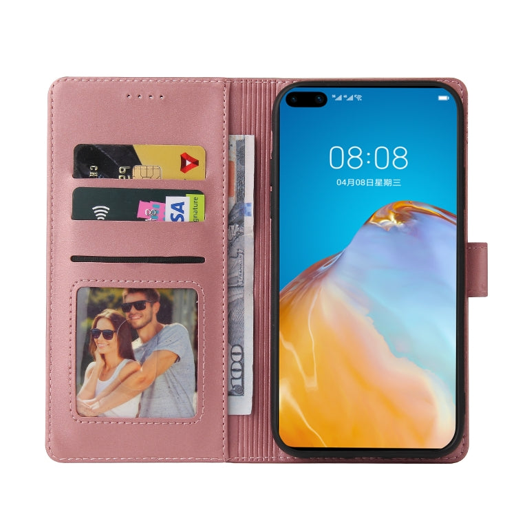 For Huawei P40 Pro GQUTROBE Skin Feel Magnetic Leather Phone Case(Rose Gold) - Huawei Cases by GQUTROBE | Online Shopping UK | buy2fix