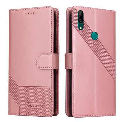 For Huawei P Smart Z GQUTROBE Skin Feel Magnetic Leather Phone Case(Rose Gold) - Huawei Cases by GQUTROBE | Online Shopping UK | buy2fix