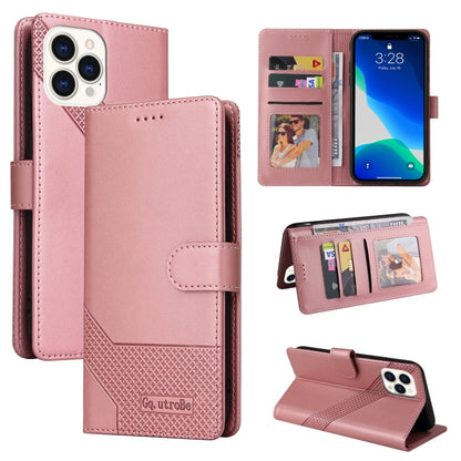 For iPhone 13 Pro GQUTROBE Skin Feel Magnetic Leather Phone Case (Rose Gold) - iPhone 13 Pro Cases by GQUTROBE | Online Shopping UK | buy2fix