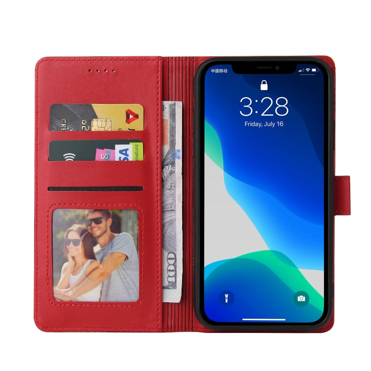 For iPhone 13 Pro GQUTROBE Skin Feel Magnetic Leather Phone Case (Red) - iPhone 13 Pro Cases by GQUTROBE | Online Shopping UK | buy2fix