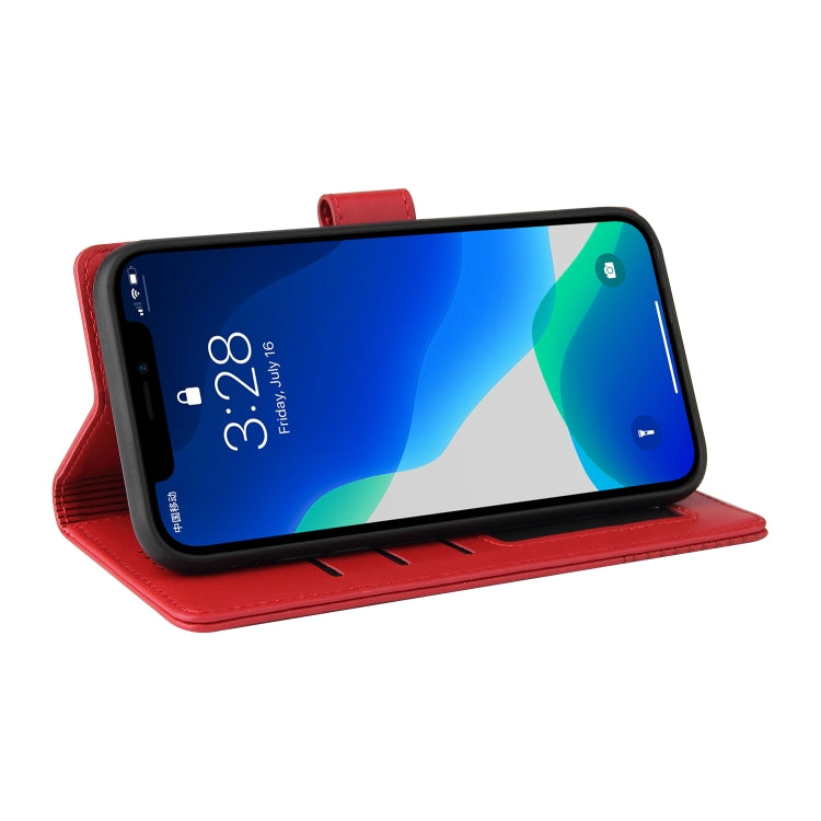 For iPhone 13 Pro GQUTROBE Skin Feel Magnetic Leather Phone Case (Red) - iPhone 13 Pro Cases by GQUTROBE | Online Shopping UK | buy2fix