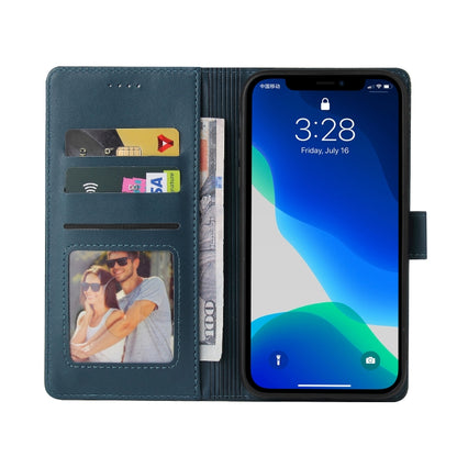 For iPhone 13 Pro GQUTROBE Skin Feel Magnetic Leather Phone Case (Blue) - iPhone 13 Pro Cases by GQUTROBE | Online Shopping UK | buy2fix