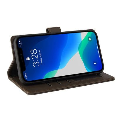 For iPhone 13 Pro GQUTROBE Skin Feel Magnetic Leather Phone Case (Brown) - iPhone 13 Pro Cases by GQUTROBE | Online Shopping UK | buy2fix